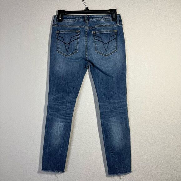 Vigoss Womens Blue Distressed Denim Jeans The Chealsea Crop Skinny Size 26 - Picture 7 of 9
